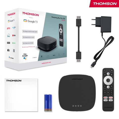 Thomson BOX PLUS 270G Smart TV box Grigio 4K Ultra HD 32 GB Wi-Fi Collegamento ethernet LAN