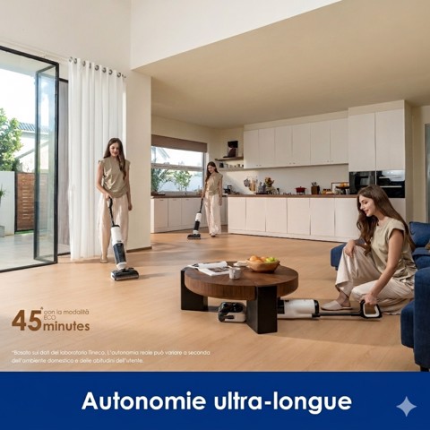 Tineco FLOOR ONE i6 MAX PRO Lavapavimenti, Design reclinabile a 180°, aspirazione 22000 Pa, zero grovigli, 45 minuti di autonomia, auto-pulizia FlashDry a 85°C