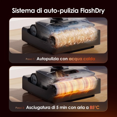 Tineco FLOOR ONE S7 Stretch Steam Lavapavimenti a Vapore, 140℃ HyperSteam, Design reclinabile a 180° , Design Anti-groviglio, Auto-pulizia FlashDry, Fino a 80 min di autonomia