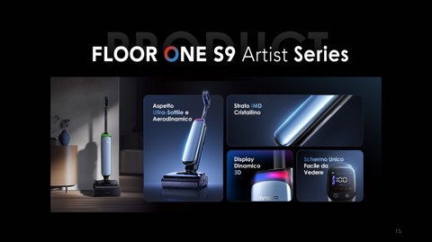 Tineco Floor One S9 Artist Premium Lavapavimenti, Aspirazione di 22 kPa, 360° SmoothDrive, Anti-Tangle, Auto-Pulizia Flashdry a 85°C, 50 Minuti di Autonomia, 180° Lay-Flat