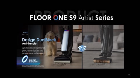 Tineco Floor One S9 Artist Premium Lavapavimenti, Aspirazione di 22 kPa, 360° SmoothDrive, Anti-Tangle, Auto-Pulizia Flashdry a 85°C, 50 Minuti di Autonomia, 180° Lay-Flat