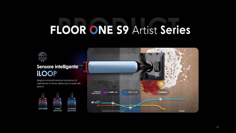 Tineco Floor One S9 Artist Premium Lavapavimenti, Aspirazione di 22 kPa, 360° SmoothDrive, Anti-Tangle, Auto-Pulizia Flashdry a 85°C, 50 Minuti di Autonomia, 180° Lay-Flat