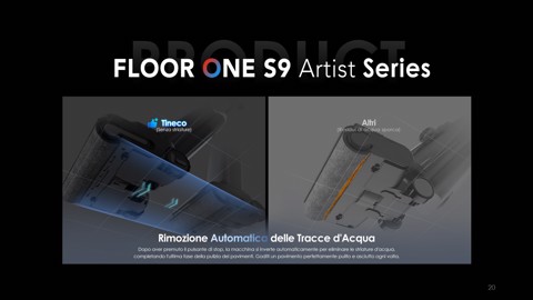Tineco Floor One S9 Artist Premium Lavapavimenti, Aspirazione di 22 kPa, 360° SmoothDrive, Anti-Tangle, Auto-Pulizia Flashdry a 85°C, 50 Minuti di Autonomia, 180° Lay-Flat