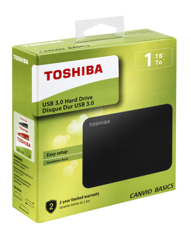 Toshiba Canvio Basics disco rigido esterno 1000 GB Nero