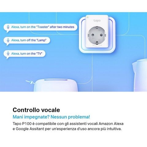 TP-Link Tapo P100 presa intelligente 2300 W Bianco