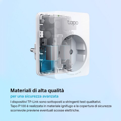 TP-Link Tapo P100 presa intelligente 2300 W Bianco