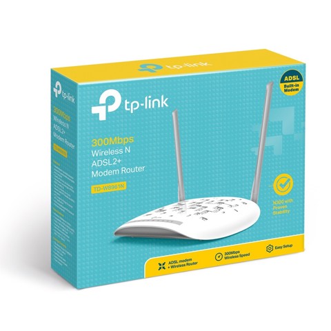 TP-Link TD-W8961N router wireless Fast Ethernet Banda singola (2.4 GHz) 4G Grigio, Bianco