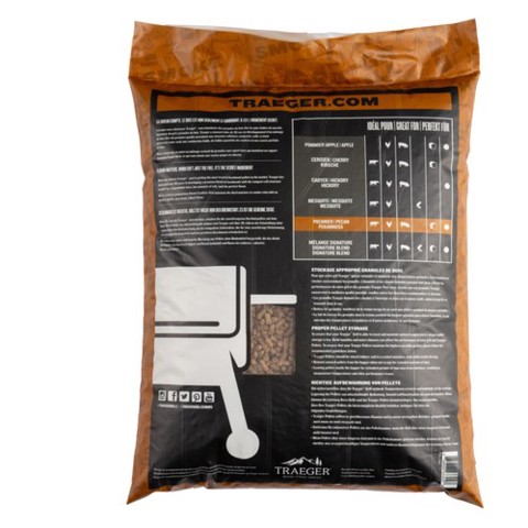 Traeger Pellets da legno di Pecan naturale al 100% per barbecue a pellet - 9 kg