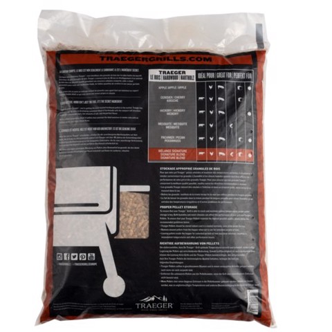 Traeger Pellets da legno Hickory, Acero e Ciliegio naturale certificato FSC per barbecue a pellet - 9 kg