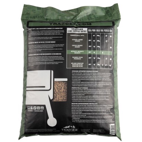 Traeger Pellets da legno Mesquite naturale al 100% per barbecue a pellet - 9 kg