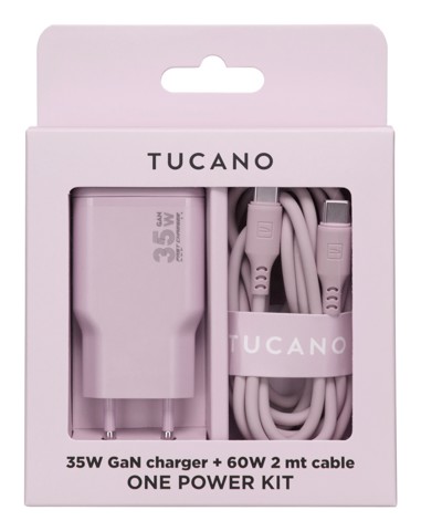 Tucano 9274628 Caricabatterie per dispositivi mobili Smartphone, Computer portatile Rosa AC Ricarica rapida Interno