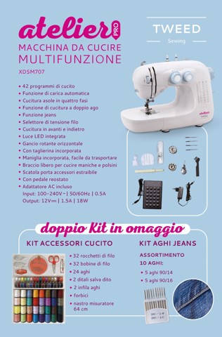 TWEED Atelier Macchina da cucire automatica Elettrico