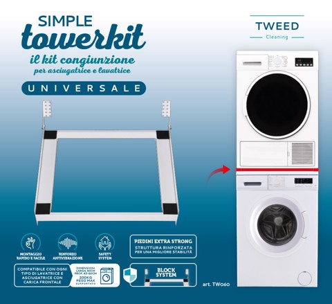TWEED TW060 accessorio e componente per lavatrice Kit di sovrapposizione