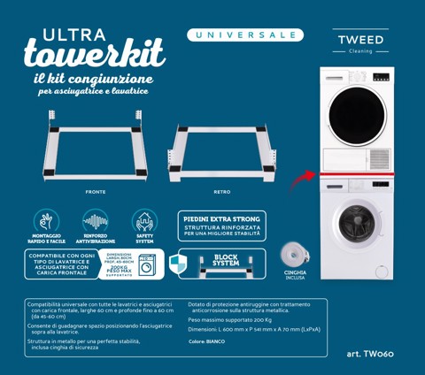 TWEED TW060 accessorio e componente per lavatrice Kit di sovrapposizione