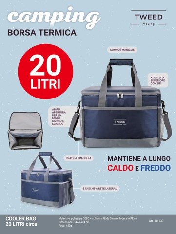 TWEED TW130 borsa e cestino da picnic Blu, Grigio 2