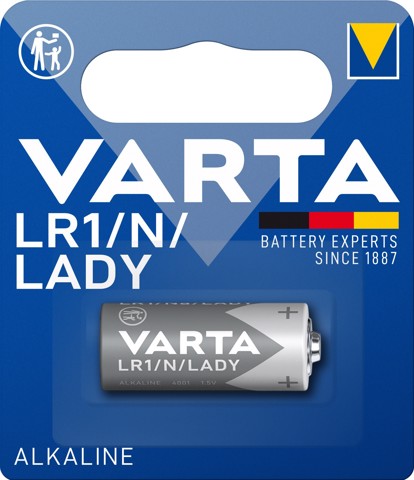 Varta ALKALINE LR1, 4001, N, Lady (Batteria Speciale , 1.5V) Blister da 1