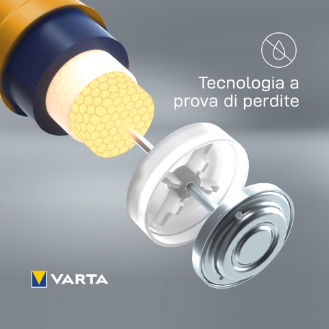 Varta Longlife, Batteria Alcalina, AAA, Micro, LR03, 1.5V, Blister da 4, Made in Germany