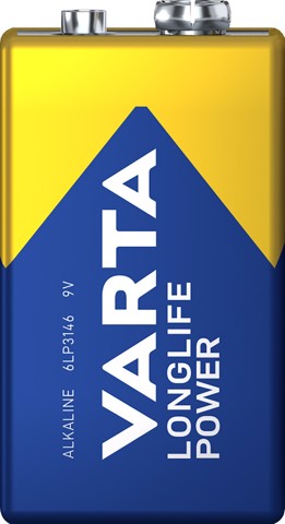 Varta Longlife Power, Batteria Alcalina, 9V, E-Block, 6LP3146