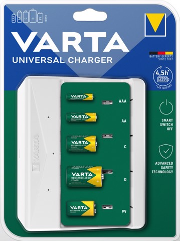 Varta Universal Charger carica batterie Batteria per uso domestico AC