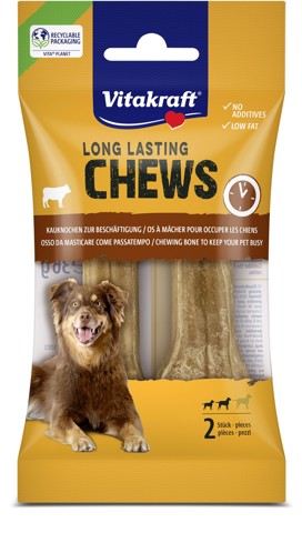 Vitakraft 58275Chews Long Lasting osso pelle di bovino 8cm 2pz 36 g