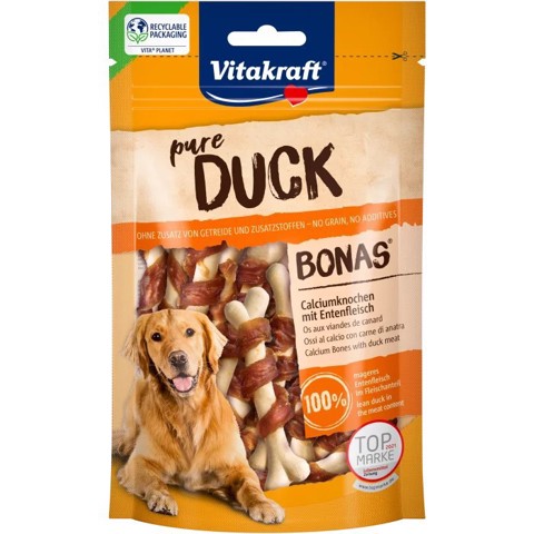Pure Duck Bonas ossi al calcio con carne d’anatra 80g