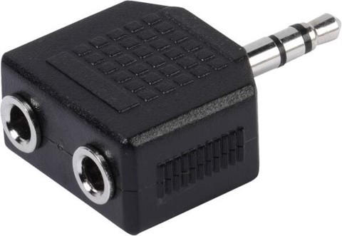 Vivanco VVADIVIJACK1M2F splitter audio Nero