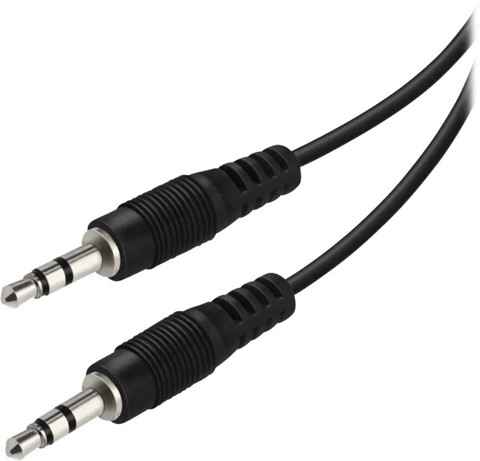 Vivanco VVAJACK10MMK cavo audio 1 m 3.5mm TRS Nero