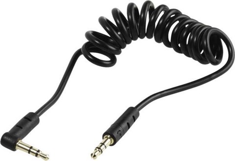 Vivanco VVAJACK90SPIR07GK cavo audio 0,75 m 3.5mm TRS Nero