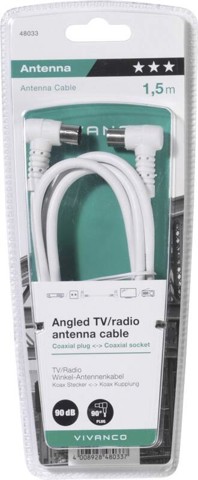 Vivanco VVANCABMF15090W cavo coassiale 1,5 m Bianco