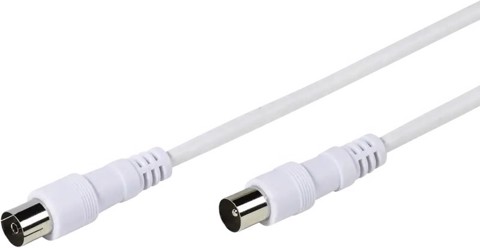 Vivanco VVANX50MFW cavo coassiale 5 m Bianco