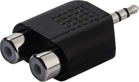 Vivanco VVASPLITJACK1M2RCA adattatore per inversione del genere dei cavi Nero