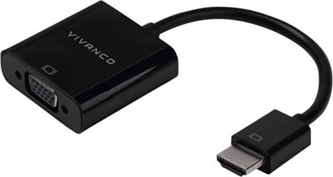 Vivanco VVITADHDMIVGAMF cavo e adattatore video 0,1 m VGA (D-Sub) HDMI Nero