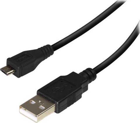 Vivanco VVITUSBAMICB18MK cavo USB USB 2.0 1,8 m USB A Micro-USB B Nero