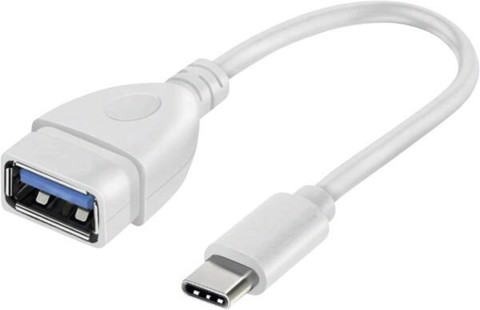 Vivanco VVITUSBTY3FM01W cavo USB USB 3.2 Gen 1 (3.1 Gen 1) 0,1 m USB C USB A Bianco
