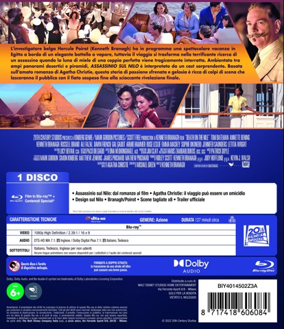 Walt Disney Pictures Assassinio Sul Nilo Blu-ray Full HD Tedesca, Inglese, ITA