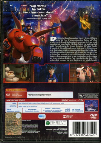Walt Disney Pictures Big Hero 6 DVD 2D Arabo, Inglese, ITA
