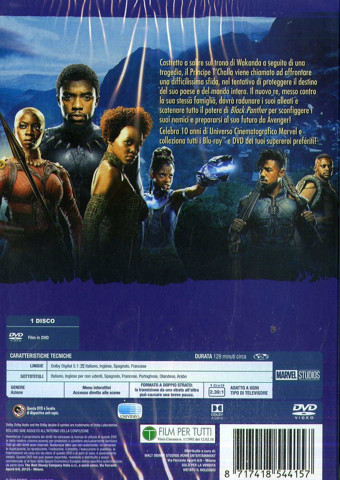 Walt Disney Pictures Black Panther DVD Inglese, ESP, Francese, ITA