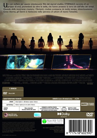 Walt Disney Pictures Eternals DVD Tedesca, Inglese, ITA