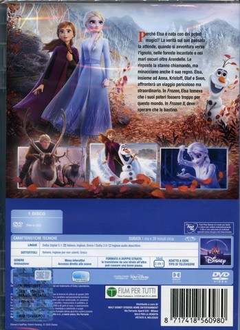 Walt Disney Pictures Frozen 2: Il segreto di Arendelle DVD Inglese, Greco, ITA