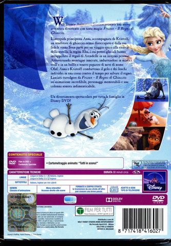 Walt Disney Pictures Frozen: Il regno di ghiaccio DVD 2D Inglese, ITA