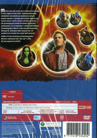 Walt Disney Pictures Guardians of the Galaxy Vol. 2 DVD Inglese, Francese, ITA