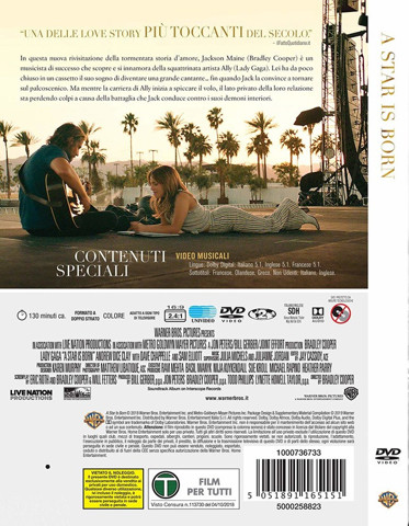 Warner Bros A Star Is Born DVD 2D Inglese, Francese, ITA