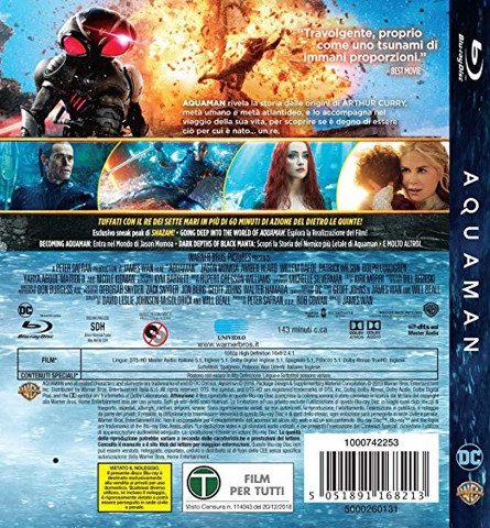 Warner Bros Aquaman Blu-ray 2D Inglese, ITA