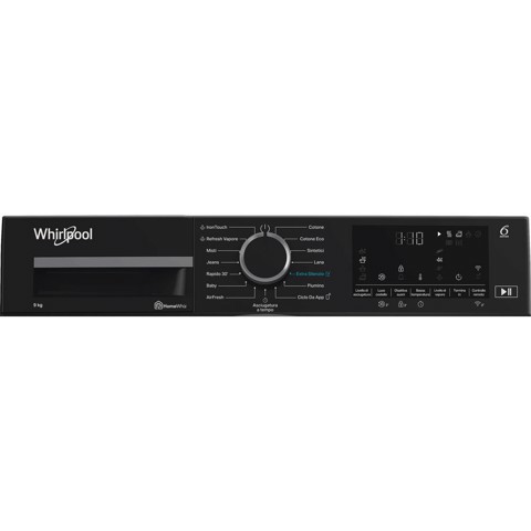 Whirlpool C WD 96M WBS IT, Capacità 9kg, classe A, colore White, Display digitale XL, Wi-Fi, IronTouch