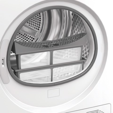 Whirlpool C WD R47M WBS IT, Capacità 7kg, classe C, colore White, Display digitale XL, porta nera, Slim | Profondità mobile: 46 cm, Wi-Fi