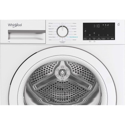 Whirlpool C WSD 74M WWS IT, Capacità 7kg, classe C, colore White, Display digitale XL, porta bianca, Slim | Profondità mobile: 46 cm, Wi-Fi