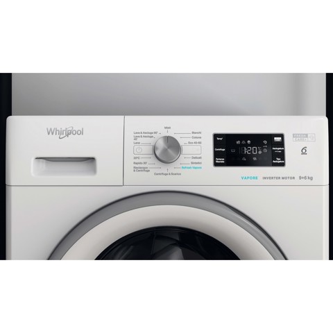 Whirlpool FFWDB 96436 SV IT lavasciuga Libera installazione Caricamento frontale Bianco D