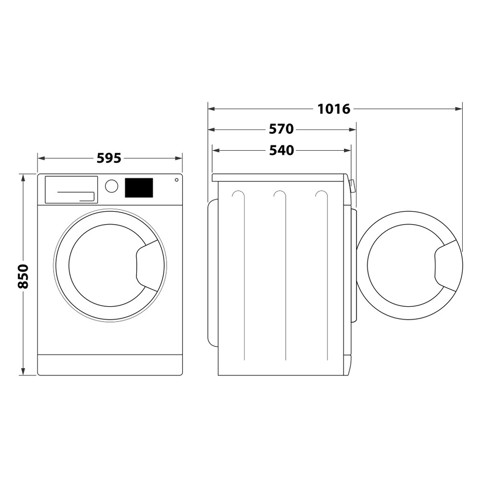 Whirlpool FFWDB 96436 SV IT lavasciuga Libera installazione Caricamento frontale Bianco D