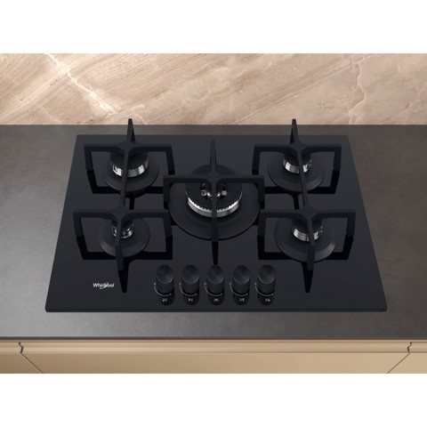 Whirlpool GOA 7523/NB1 Nero Da incasso 73 cm Gas 5 Fornello(i)