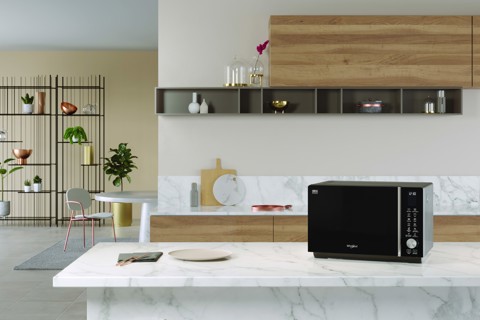 Whirlpool MWF 259 SB Superficie piana Microonde combinato 25 L 800 W Nero, Argento